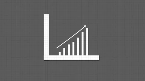 Digital bar graph animated on a background. Depicting data analysis or grow.. Stock Footage 260161487