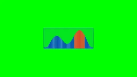 A digital bar graph showing data trends against a vibrant green background Stock Footage 341823852