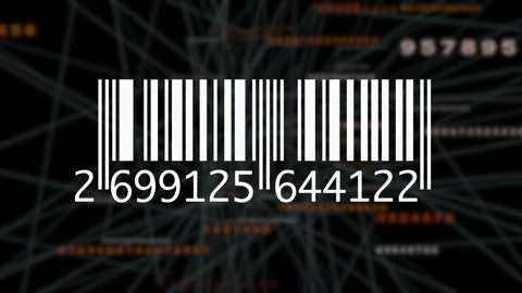 Digital Barcode Numbers Data Scanning Information Background Stock Footage 272182670