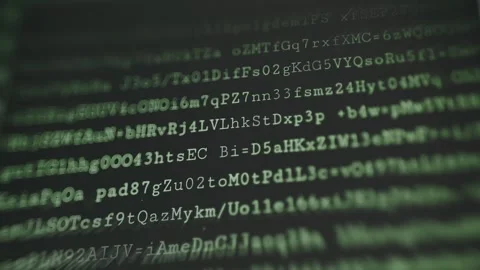 Digital Base64 encoded strings representing binary-to-text encoding 스톡 동영상 335869328