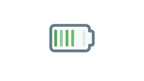 Digital Battery Charging Symbol UI Motion Graphic Stock Footage 313011085