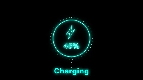 Digital battery indicator monitors database power usage metrics. Technical .. Stock Footage 337370568