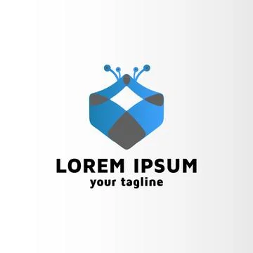 Digital Bee logo design idea Stock Illustration