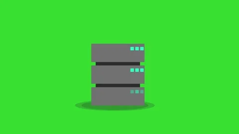 Digital for Big Data Cloud Server On Green Screen Animation 4K Stock Footage 329174845