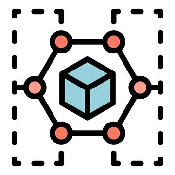 Digital big data icon vector flat 스톡 일러스트