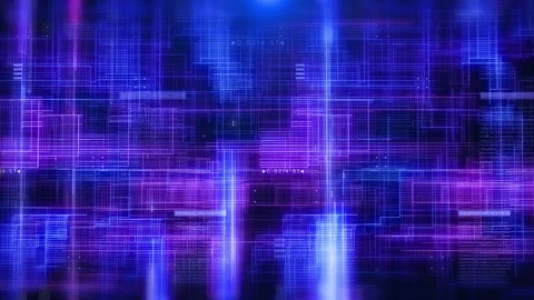 Digital big data information transferring system technology loop 4K motion Stock Footage 262464303