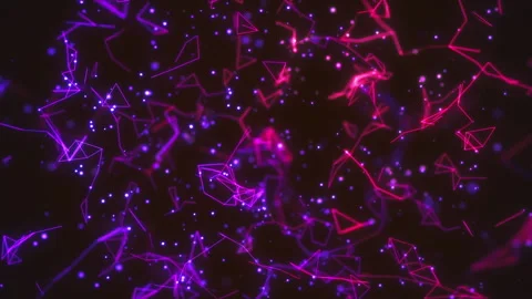 Digital Big Data Visual Animaion - Purple Video stock 153486065