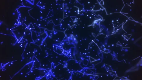 Digital Big Data Visual Animaion - DeepBlue Stock Footage 153486069