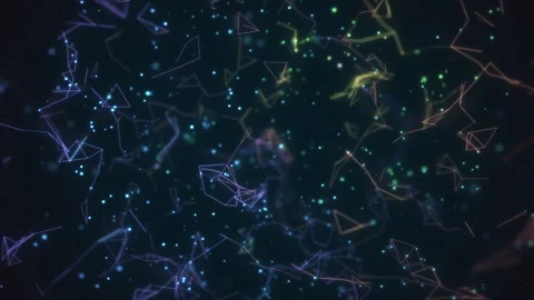Digital Big Data Visual Animaion - Multi Color Stock-Footage 153486162