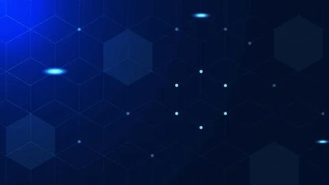 Digital big data visualization. Line connection and hexagonal shapes Stock Illustration
