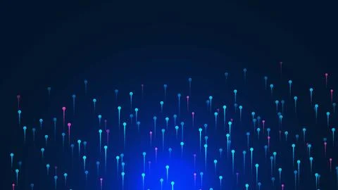 Digital big data visualization technology background. Stock Illustration