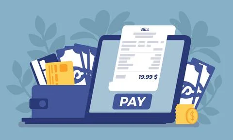 Digital bill online payment Stock Illustration