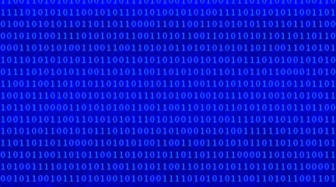 Digital Binary Blue Stock Footage 10531603