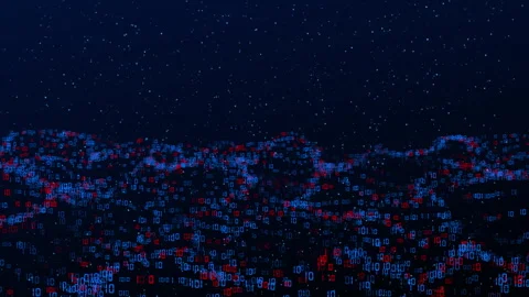 Digital binary code abstract wave Video Animated Background Stock Footage 335859765