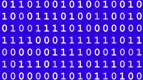 Digital binary code animation background Stock Footage 336965603