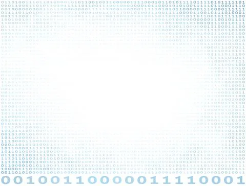 Digital binary code background with 0 and 1. Pattern with halftone effect Stock Illustration