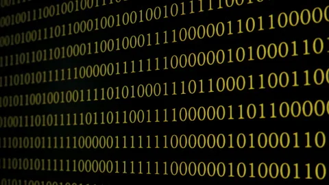 Digital binary code background in abstract design for technology themes Video stock 308641619