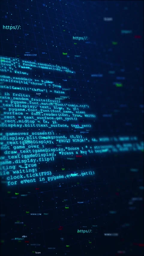 Digital binary code background Abstract blue binary code background. Web Stock Footage 333791237