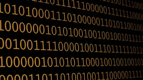 Digital binary code background creating an abstract data visualization Stock Footage 307861006