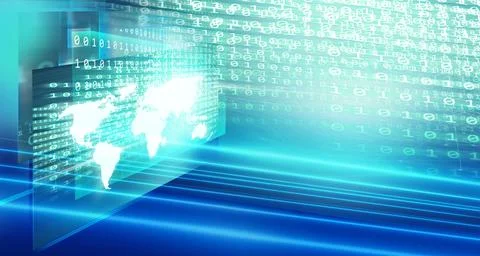 Digital binary code background - data and Internet concept series イラスト素材