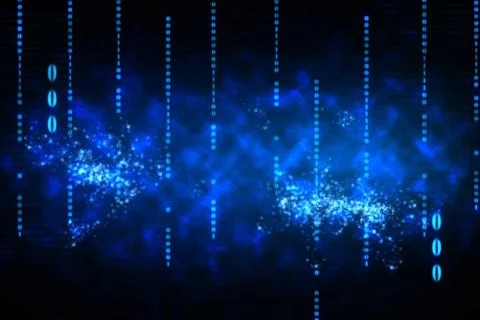 Digital binary code background. Digital universe backdrop. 스톡 일러스트