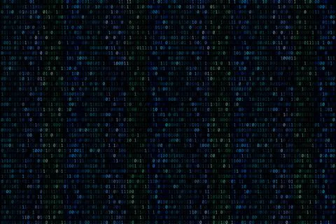 Digital binary code background features a seamless pattern of colours 1s an.. Stock Illustration