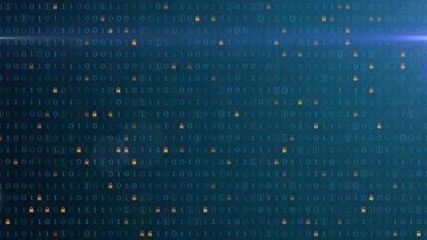 Digital binary code background loop - Fly through abstract 3D rendering of a Stock Footage 101637939