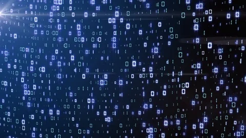 Digital binary code background loop - Fly through abstract 3D rendering of a 動画素材 103315727