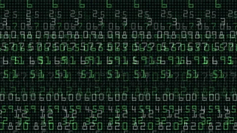 Digital Binary Code Background with Matrix Style Green Numerals Video stock 309330991
