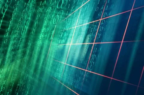 Digital binary code background with Multiple Grid Lines Concept Series イラスト素材