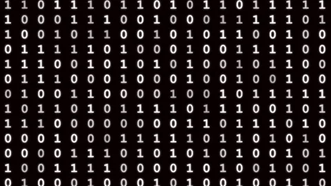 Digital binary code background with ones and zeros Stock Footage 336473047