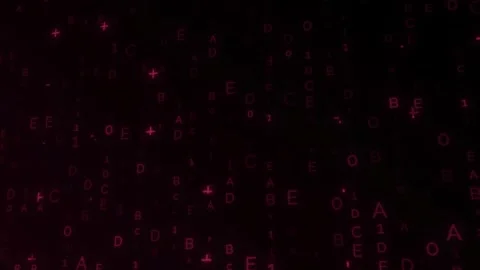Digital Binary Code Background V10 Vídeo Stock 343463105