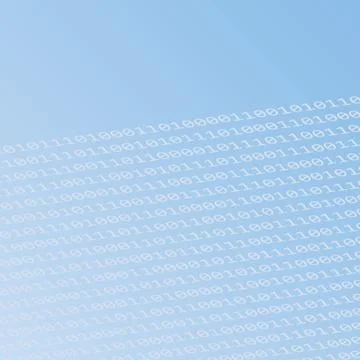 Digital binary code blue background Stock Illustration