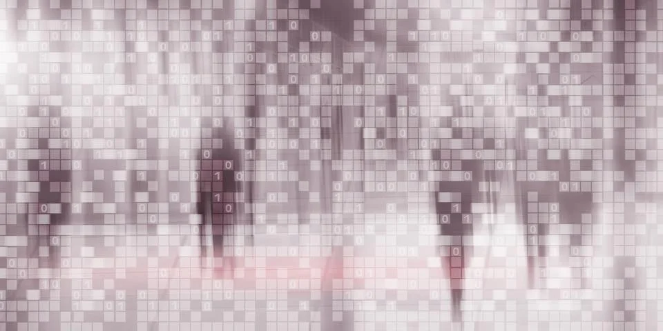 Digital Binary Code Business background. Matrix Abstract futuristic wallpaper. Stock Photos