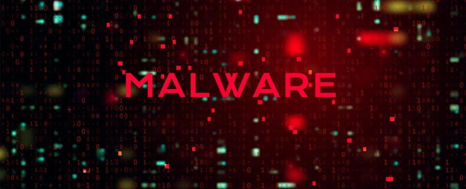 Digital Binary Code on Dark Red Background. Data Breach 스톡 일러스트