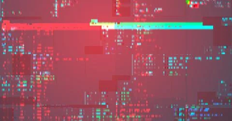 Digital Binary Code on Dark Red Background. Data Breach Stock Illustration