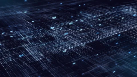 Digital binary code data technology, complexity and data flood, online busi.. Stock Footage 241004879