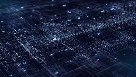 Digital binary code data technology, complexity and data flood, online busi.. Stock Illustration