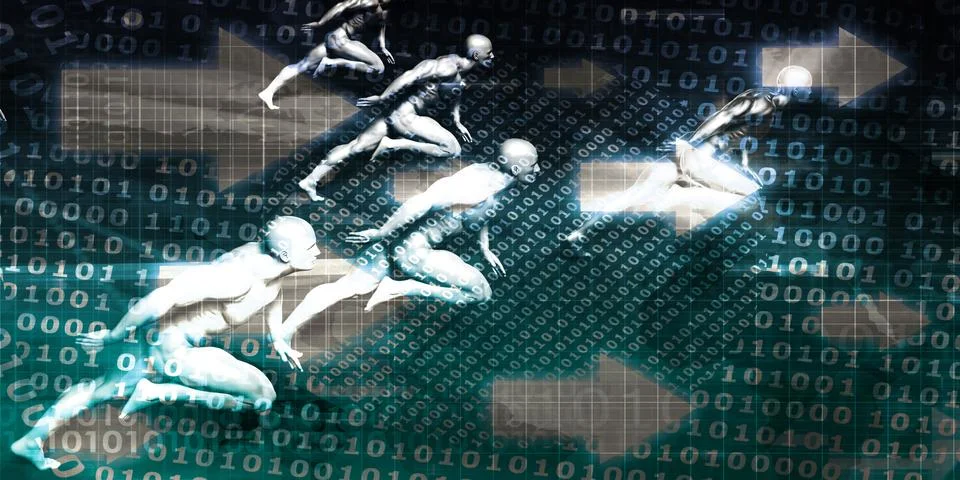 Digital Binary Code Stock Illustration