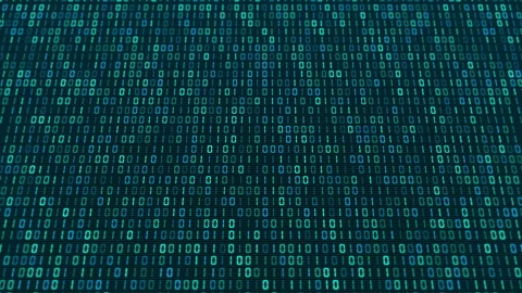 Digital Binary Code Information Technology Video Animated Background Stockbeeldmateriaal 335795813
