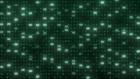 Digital Binary Code Information Technology Video Animated Background Stockbeeldmateriaal 348472688