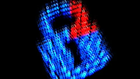 Digital Binary Code Lock to unlock 스톡 동영상 89519266