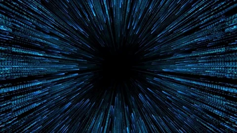 Digital binary code number streams, matrix effect. Abstract Binary code Tunnel. Stock Footage 334026533