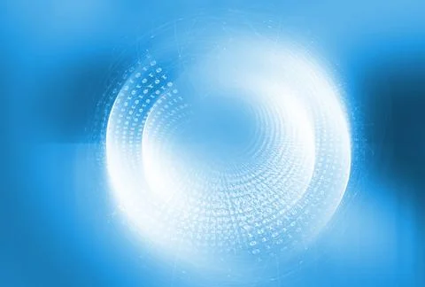 Digital binary code numbers with connection lines, global connectivity concept Illustrazione stock