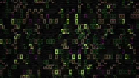 Digital binary code pixelated screen. Stock Footage 334663119