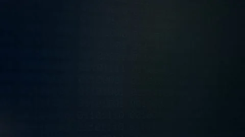 Digital binary code processing on screen background loop. Data rendering of a Stock Footage 149851137