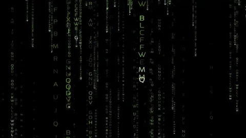 Digital binary code processing on screen background loop 動画素材 240276338