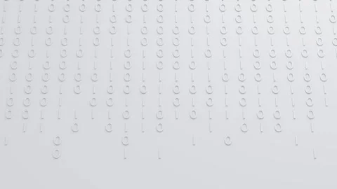 Digital binary code processing on white background. Vídeo Stock 261492765