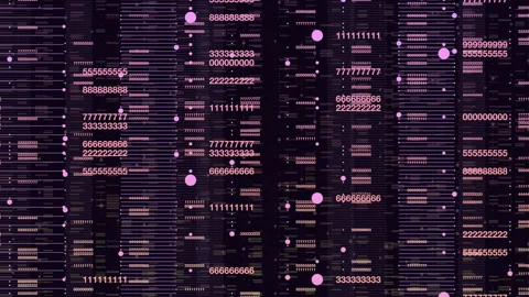 Digital binary code with random neon led... | Stock Video | Pond5