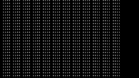 Digital binary code scrolling animation background stock footage 動画素材 344607648